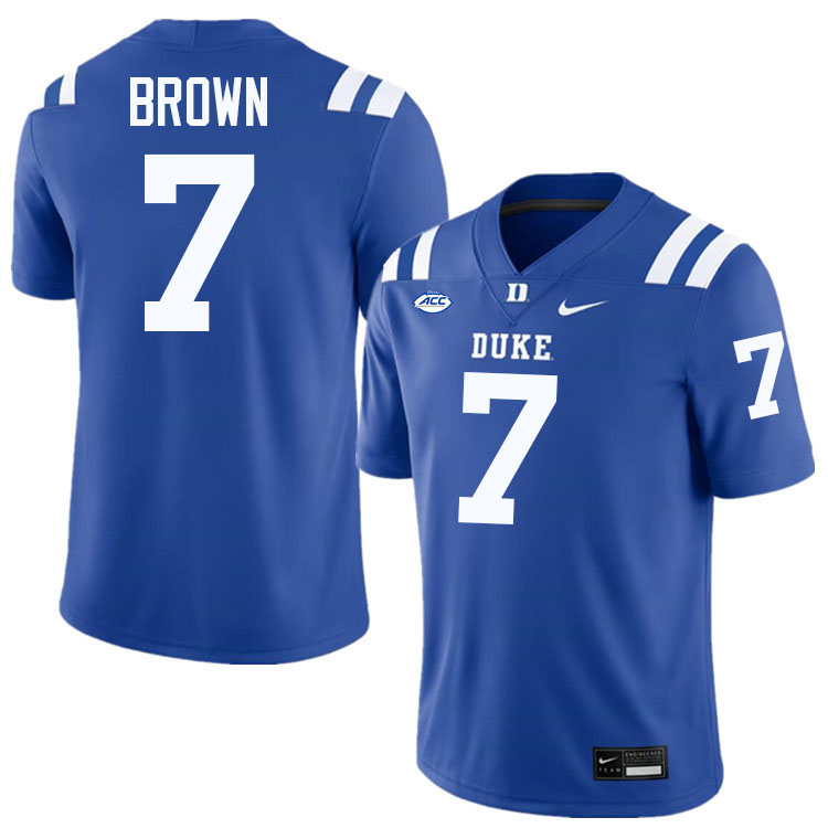 Que'Sean Brown Duke Jersey,Duke Blue Devils #7 Que'Sean Brown Jersey Youth College-Blue
